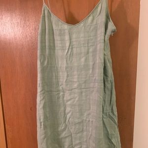 Sea foam green spaghetti strap dress